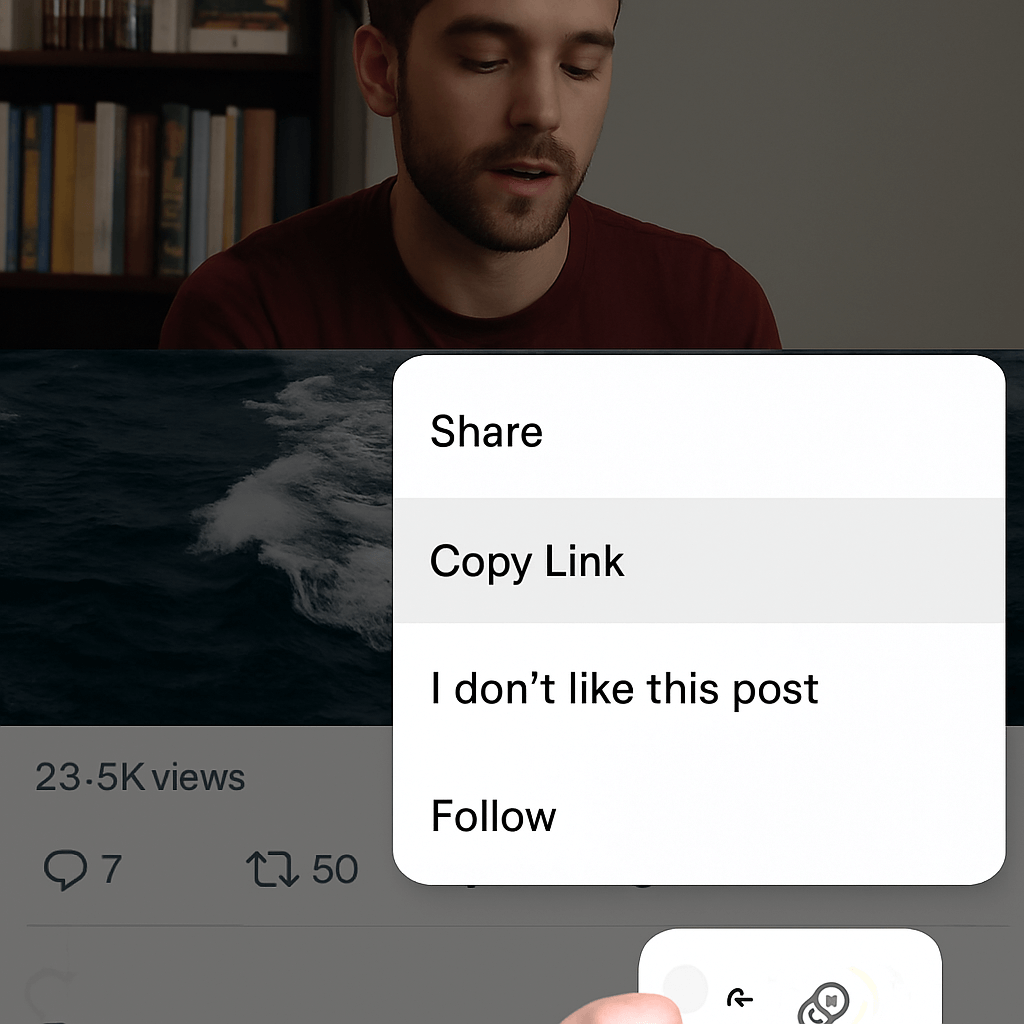 Step 1: How to copy Twitter video link